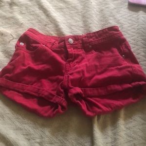 Red shorts